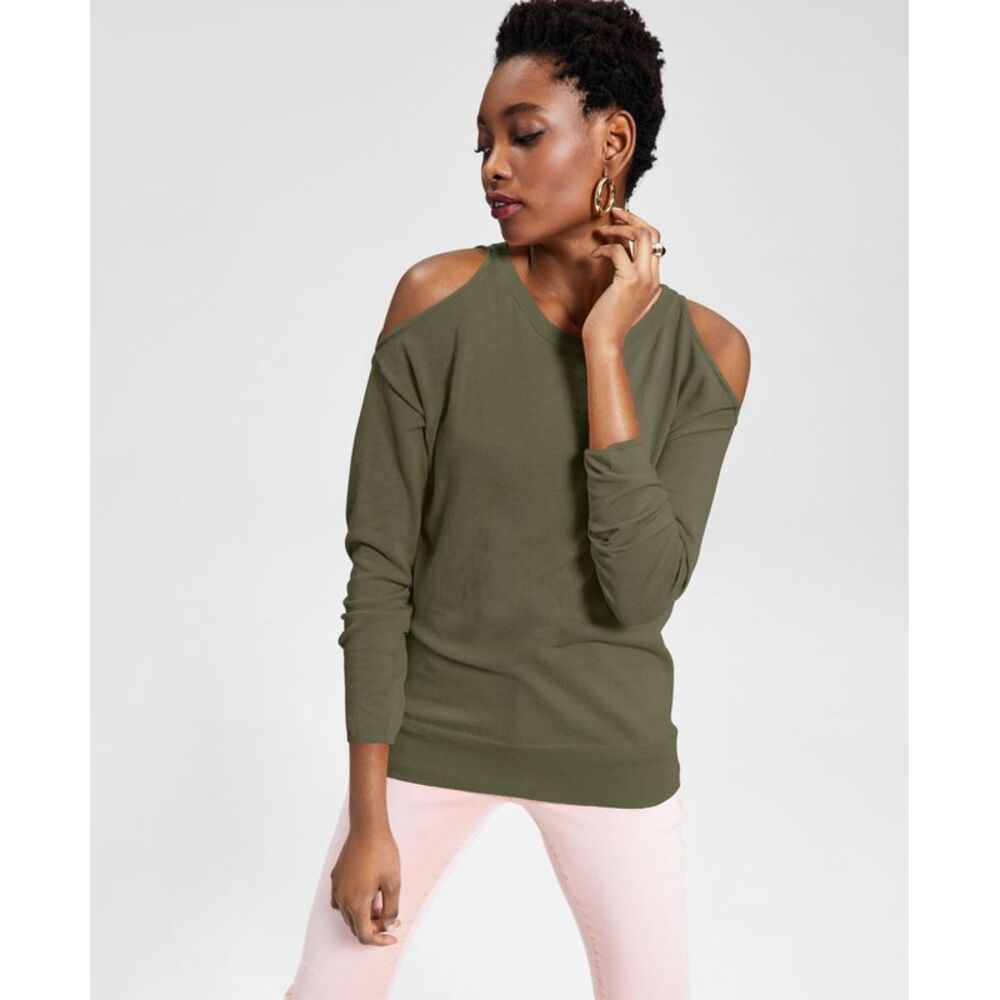 INC International Concepts Cold Shoulder Sweater